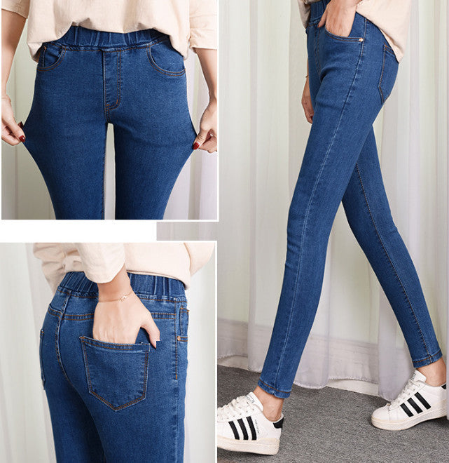 Clothes Skinny Jeans for Women Good Elastic Waist Stretchy Material Tummy Control Mom Jeans Size 5XL 6XL Curvy Jeans