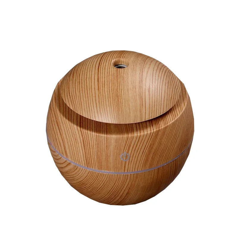 130ML Wooden Ultrasonic Electric Air Humidifier Home Aromatherapy Machine Essential Oil Aromatherapy Cold Mist