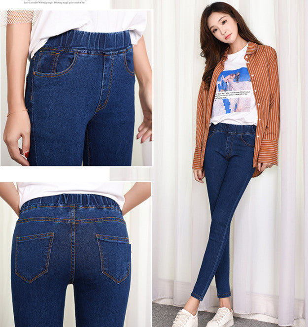 Clothes Skinny Jeans for Women Good Elastic Waist Stretchy Material Tummy Control Mom Jeans Size 5XL 6XL Curvy Jeans