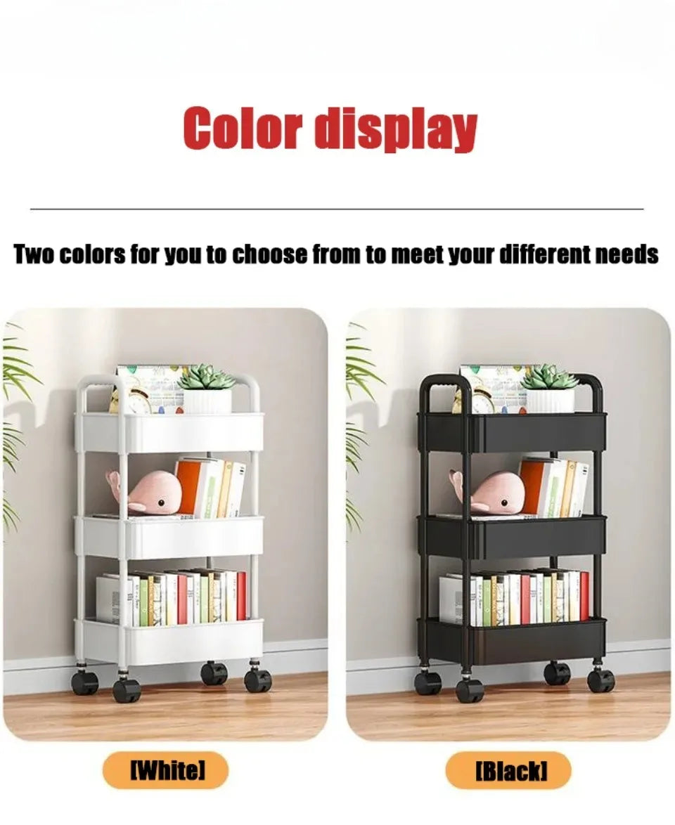 Mobile Storage Rack Trolley Household Kitchen Multifunctional Cart With Wheels Rack Bedroom Multi-Layer Storage Home Accessories